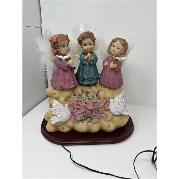 Eleco Fiber Optic Kid Angesl 14” Christmas Lighted Change Color Indoor Decor - Picture 7 of 9